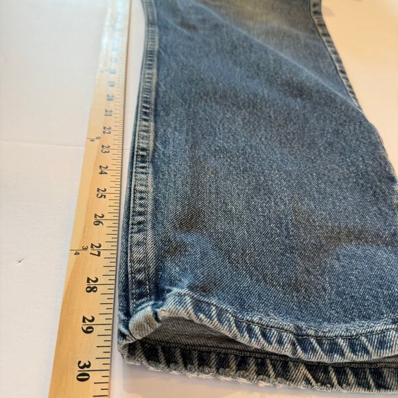 Wrangler Regular Fit Jeans 42x30 Made in Mexico Vintage Y2K Faded Wash - Picture 8 of 11